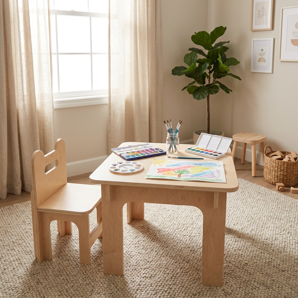 Montessori Kids Table and Chair Set