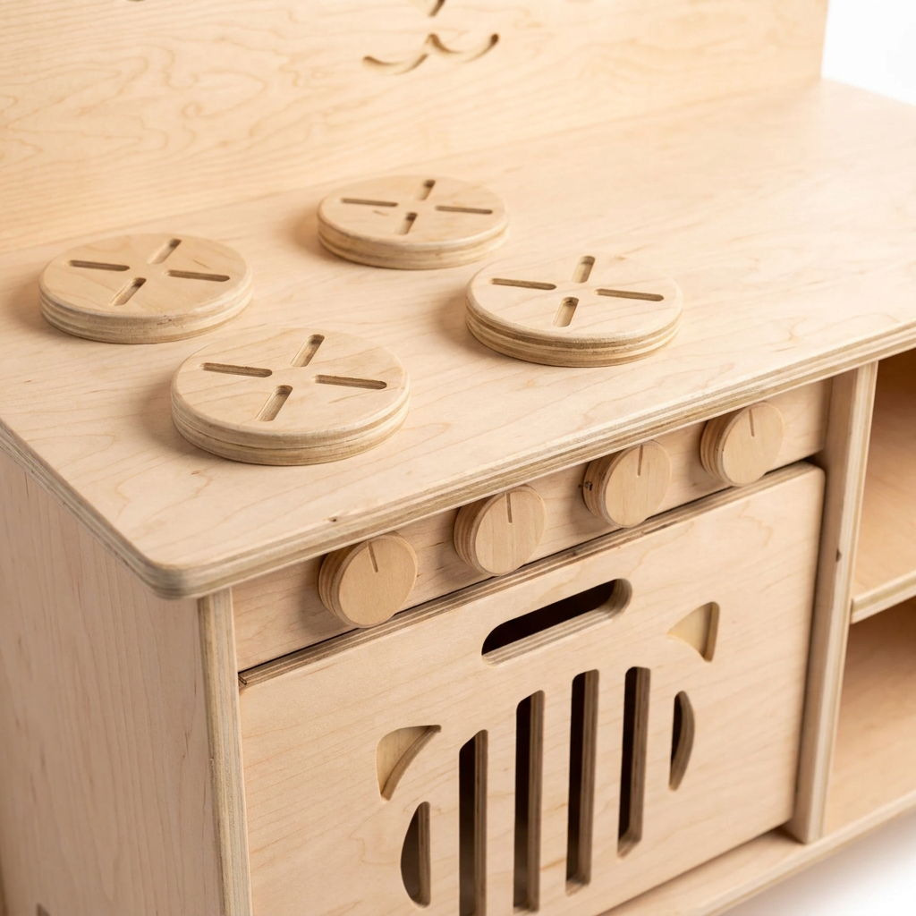 Maple Plywood Play Kitchen