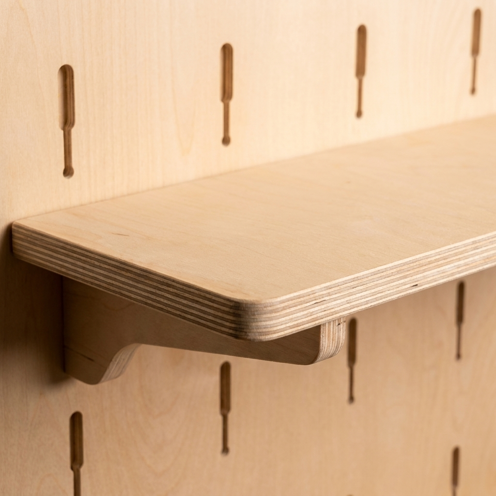 Wall Desk | Adjustable Pegboard Standing Desk